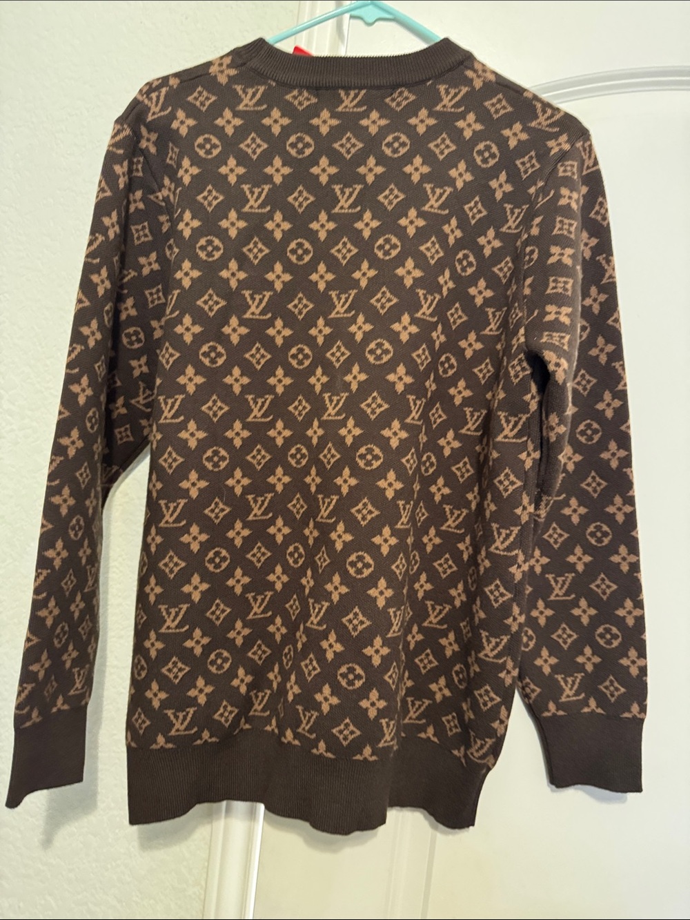 Louis Vuitton Brown & Tan Monogram Crewneck Sweater - Picture 4 of 6
